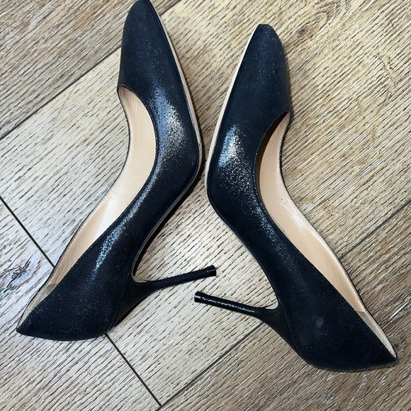 Sergio Rossi Metallic Gray Suede Pumps Size 35/5.5US - Picture 3 of 10